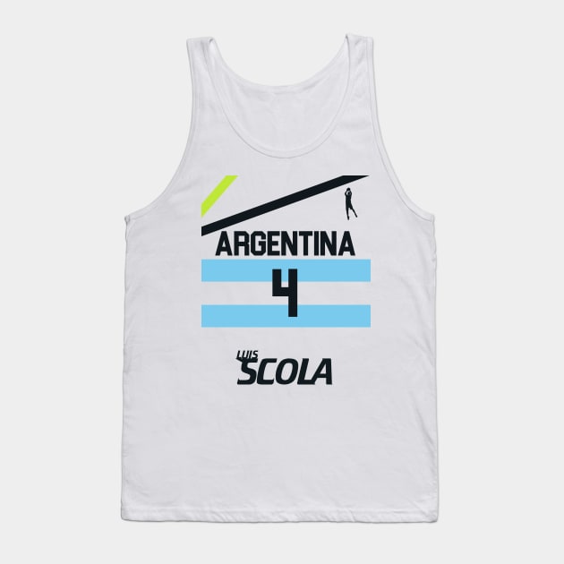 LUIS SCOLA Argentina Basketball Jersey Tank Top by darklordpug